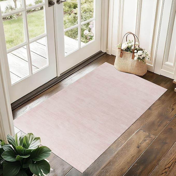 Small Rugs for Bedroom, Boho Abstract Modern Washable Non Slip Cute Area Rug by BILEEHOME