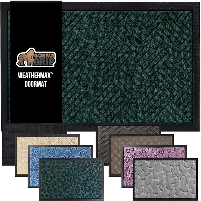 GORILLA GRIP 100% Waterproof All-Season WeatherMax Doormat US Designed Natural by GorillaGrip