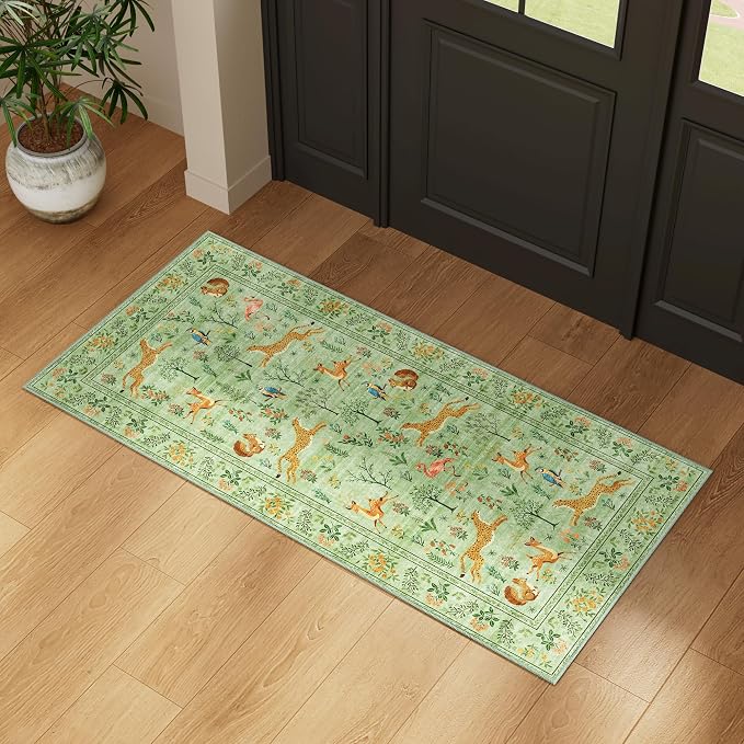 DUKINO 2x5 Rug for Hallway, Washable Kitchen Runner Rug - Image 2