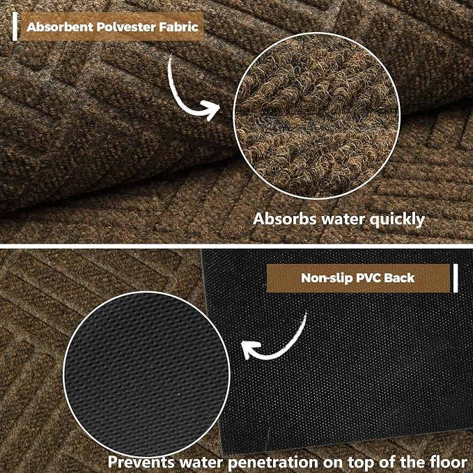 jxgzyy Runner Rug 2'11" x 9'10", Commercial Front Door Mat, Heavy Duty Indoor - Image 4