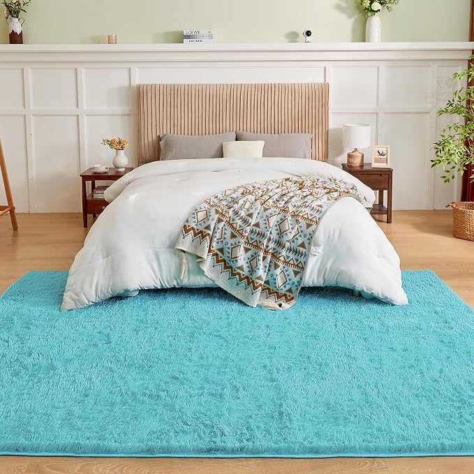 Andency 6x9 Area Rugs Blue, Large Shag Fluffy Soft Shaggy Rugs - Image 7