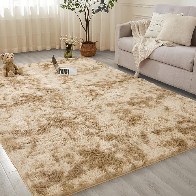 Andency 8x10 Area Rugs for Living Room, Upgrade Non-Slip Fluffy Soft Large Shag by Andency