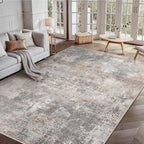 GENIMO Washable 6x9 Area Rugs for Living Room, Non Slip Modern Abstract Rug - Image 5