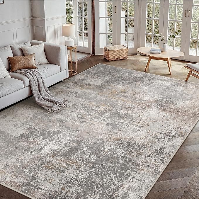 GENIMO Washable 6x9 Area Rugs for Living Room, Non Slip Modern Abstract Rug - Image 5
