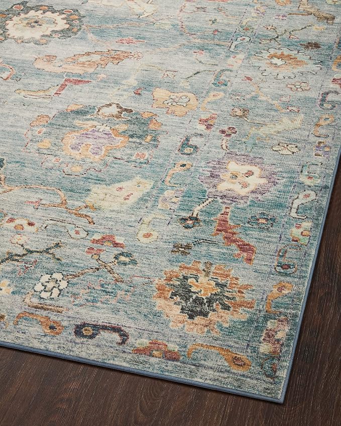 Loloi Margot Collection MAT-06 Denim/Multi 5'-0" x 7'-6" Area Rug feat. - Image 9