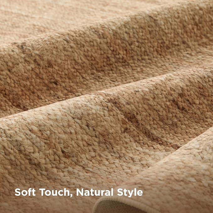 Bedsure 3x5 Printed Jute Rug for Living Room, Machine Washable Rugs, Jute-Look - Image 3