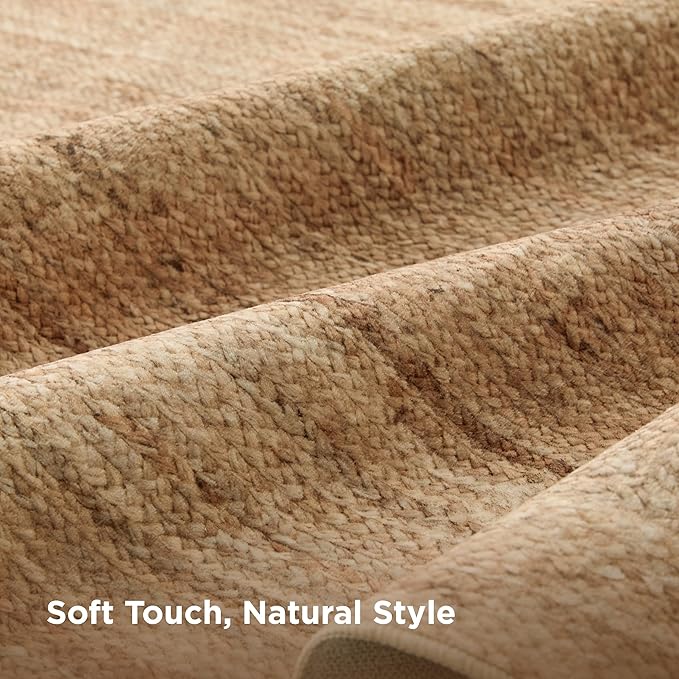 Bedsure 5x7 Printed Jute Rug for Living Room, Machine Washable Rugs, Jute-Look - Image 3