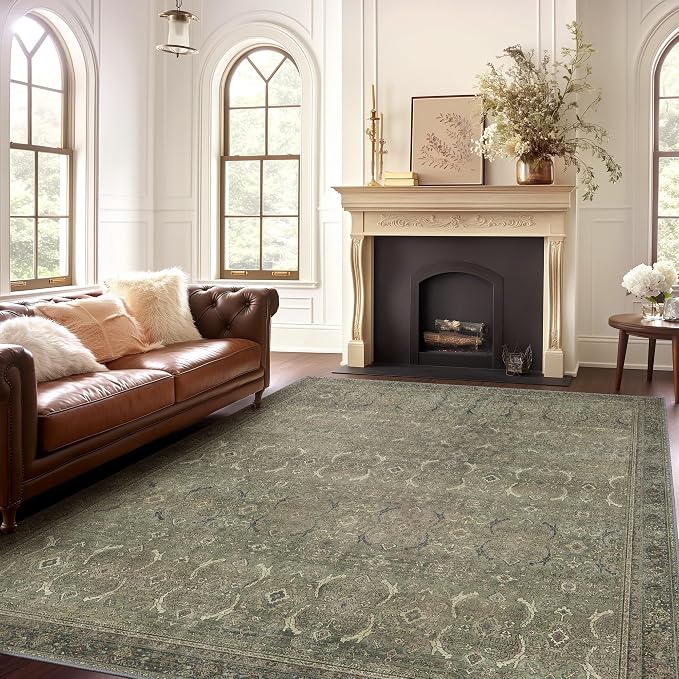 3x5 Area Rug Machine Washable Boho Rug by BAVNI