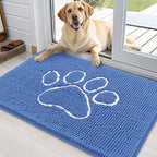 OLANLY Dog Door Mat for Muddy Paws 36x24, Paw Print Design, Absorbs Moisture by OLANLY