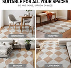 Rugshop Diamond Wave Shag Area Rug Beige 7' 10" x 10' Perfect - Image 3