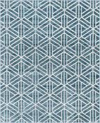 Rugs.com Lattice Trellis Collection Rug – 8' x 10' Blue Low-Pile Rug Perfect - Image 3