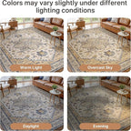 GENIMO 8X10 Area Rugs for Living Room, Machine Washable Vintage Floor Cover - Image 8