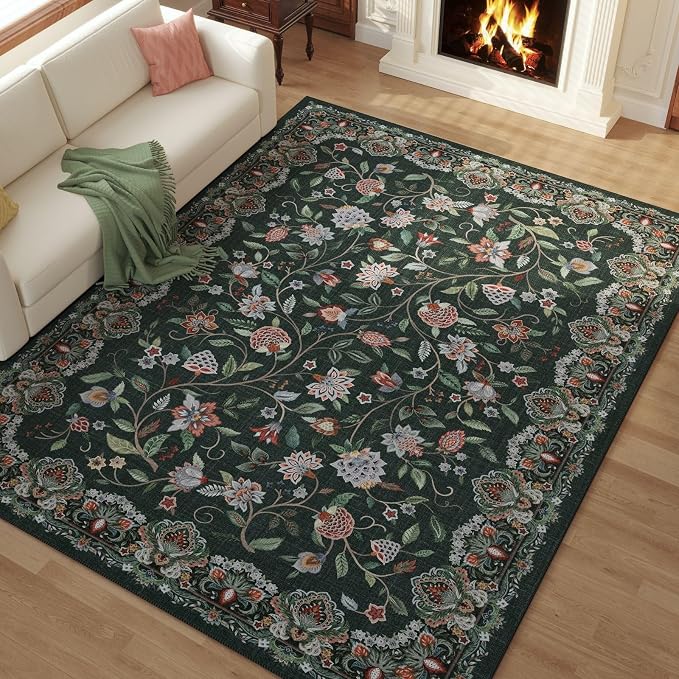 Rugcomf Vintage Paisley Rugs for Living Room 5'x7' - Image 5