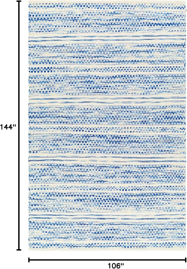Mark&Day Wool Rugs, 9x12 Marie Global Dark Blue Area Rug, Bedroom or Kitchen - Image 2
