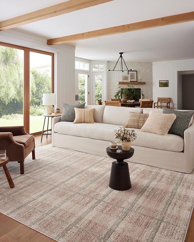 Loloi Angela Rose Ember Collection EMB-06 Clay/Mist 3'-6" x 5'-6" Accent Rug by Loloi