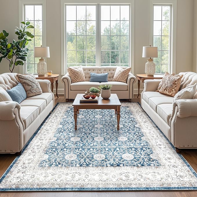jinchan Floral 6x9 Area Rug for Living Room - Image 3
