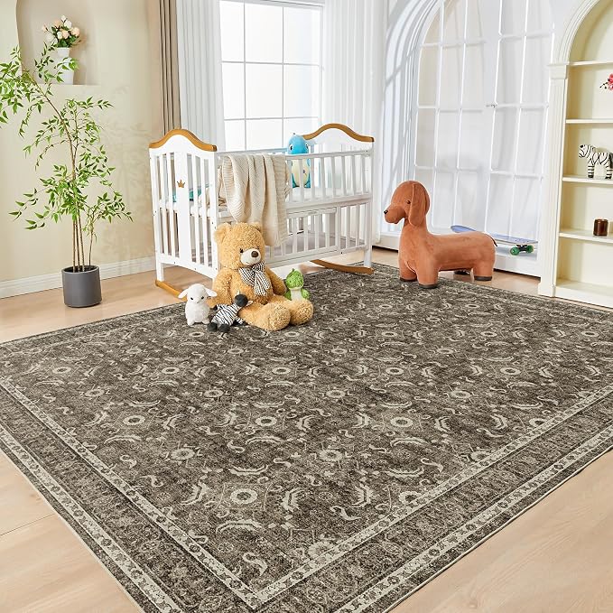 WITSHOCK Living Room Area Rugs 8x10: Soft Non-Slip Backing Washable Rugs - Image 6