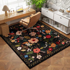 Rugcomf Area Rug 4x6 Rug Washable Boho Rugs Non Slip Low Pile Floral Small - Image 2