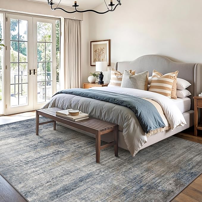 GENIMO Washable Area Rugs for Living Room, 8x10 Modern Non Slip Rugs, Low Pile - Image 8