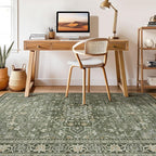 10x12 Area Rug Living Room: Washable Boho Large Neutral Vintage Soft Rugs Stain - Image 7