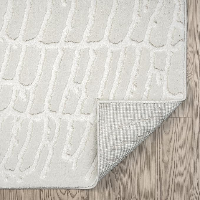 Abani Cream Area Rug for Living Room, Bedroom - Image 7