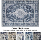 DUKINO 9x12 Area Rugs, Non Slip Distressed Living Room Rugs, Soft Large - Image 7