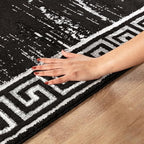 GLORY RUGS Area Rugs Marble 4x5 Black Gray Carpet Modern Abstract Rug Living - Image 5