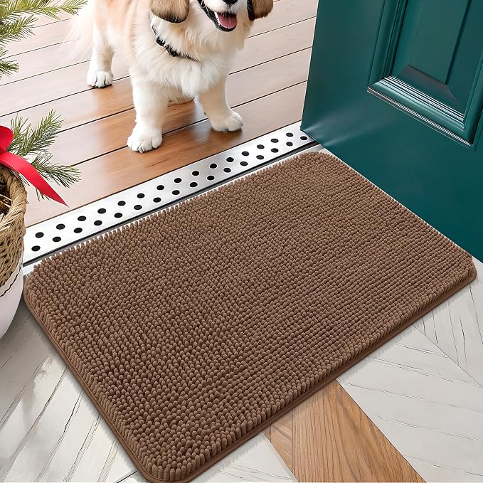 OLANLY Dog Door Mat for Muddy Paws 24x16, Absorbs Moisture and Dirt, Absorbent by OLANLY