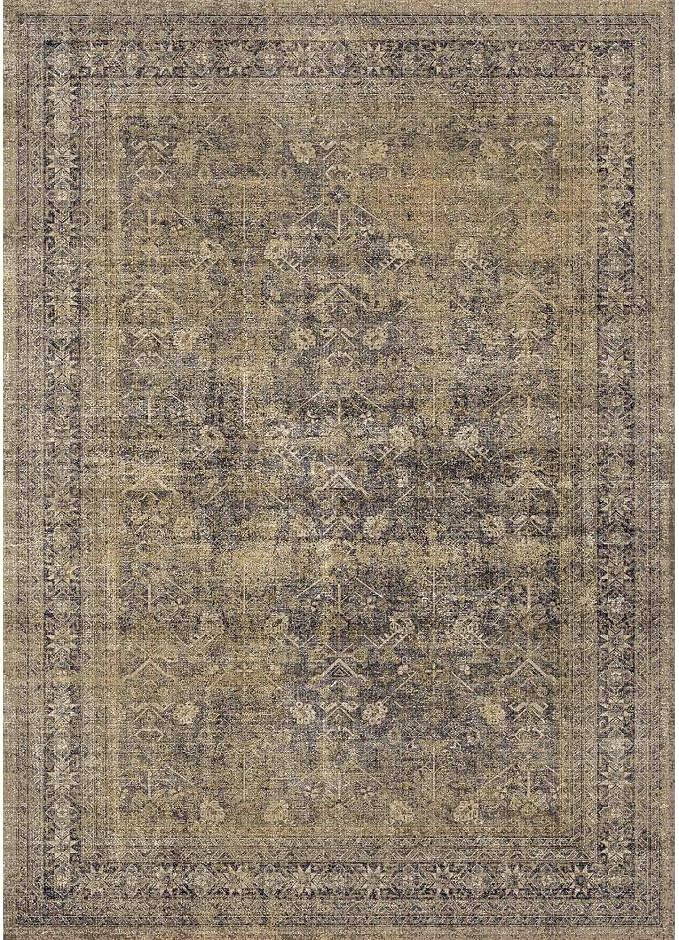 5x7 Brown Black Area Rug for Living Room Washable Vintage Distressed Carpet - Image 2
