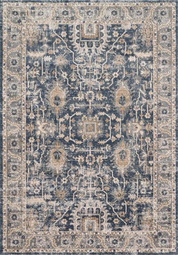 Loloi Teagan Collection TEA-03 Denim/Pebble 9'-9" x 13'-6" Area Rug, Soft - Image 3