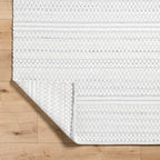 Mark&Day Wool Rugs, 2x3 Precious Solid and Border Cream/Charcoal Area Rug - Image 5