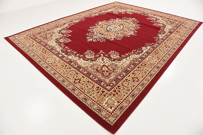 Unique Loom Reza Collection Traditional Persian Style Area Rug, 9 x 12 ft - Image 9