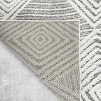 Antep Rugs Palafito 8x10 Geometric Shag Diamond High-Low Pile Textured Indoor - Image 5
