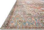 Loloi Loren Collection LQ-15 Terracotta/Sky 7'-6" x 9'-6" Area Rug - Image 7