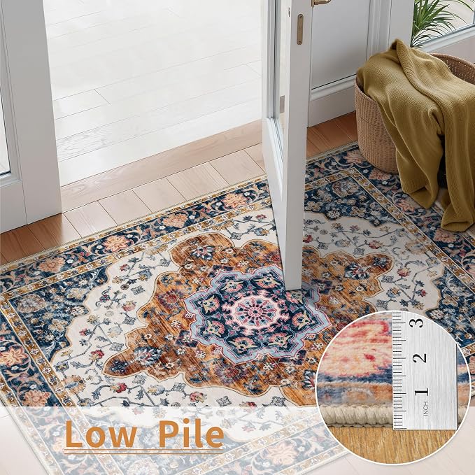 Ciicool Washable Non Slip Runner Rug, 2x6ft Hallway Rug Vintage Kitchen Rugs - Image 7