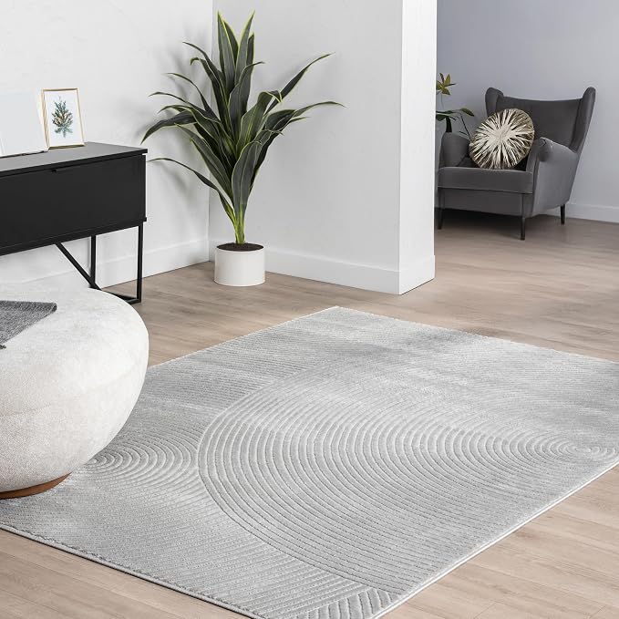 Abani Grey Area Rug for Living Room, Bedroom - Image 2