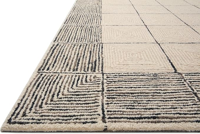 Loloi Chris Loves Julia Francis Collection FRA-02 Cream/Black 2'-6" x 7'-6" - Image 5