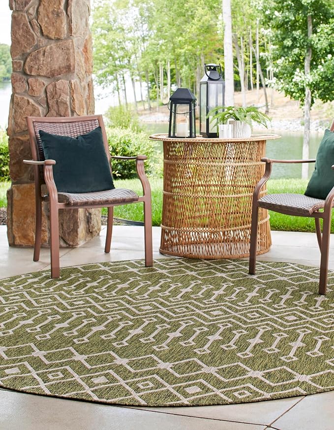 Unique Loom Outdoor Trellis Collection Area Rug - Image 4