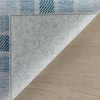 Dash & Albert Andri Plaid Blue Machine Washable Rug, 4 X 6 Feet - Image 6