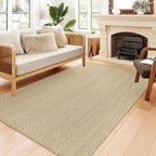 Collive Boho Living Room Rugs 5X8 ft, Washable Area Rug Woven Cotton Modern by Collive