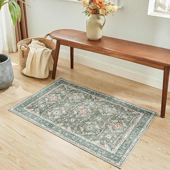 WITSHOCK Washable 2x3 Entryway Area Rug: Soft Non-Slip Backing Washable Rugs - Image 5