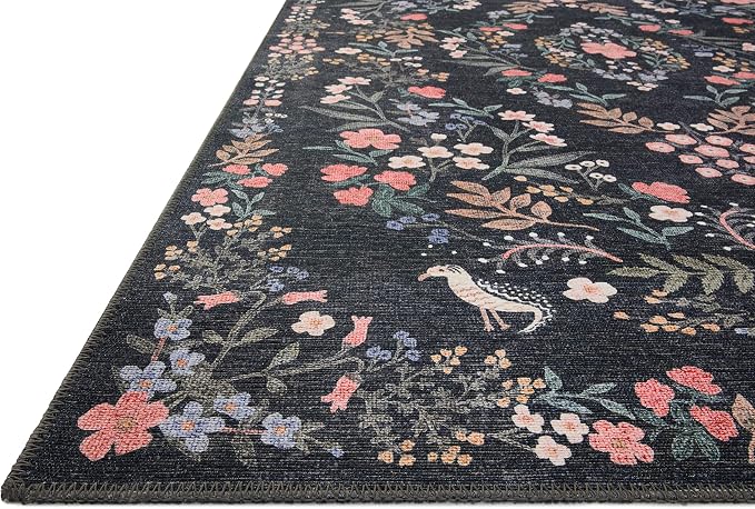 Loloi Rifle Paper Co. Maison Collection MAO-04 Tuileries Black 2'-6" x 12'-0" - Image 3
