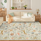 DUKINO 6x9 Rug, Washable Animal Living Room Rug - Image 2