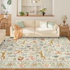 DUKINO 5x7 Rug, Washable Animal Living Room Rug - Image 2