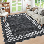 GarveeHome Area Rug 6x9 Large Living Room Modern Border Throw Rug by GarveeHome