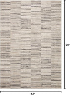 Loloi Darby Collection DAR-01 Charcoal/Sand 5'-3" x 7'-6" Area Rug - Image 2