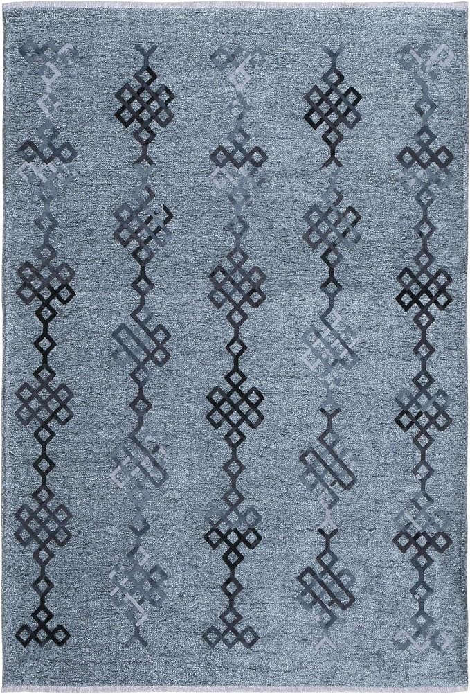 Alfa Rich 4x6 Bluish Gray Washable Area Rugs - Image 8