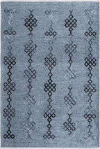 Alfa Rich 5x8 Bluish Gray Washable Area Rugs - Image 8