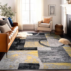 Rugshop Contemporary Circle Design Area Rug, Fade-Resistant Carpet by Rugshop