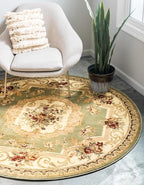 Rugs.com Chateau Collection Rug – 13' Round Green Medium Rug Perfect by Rugscom